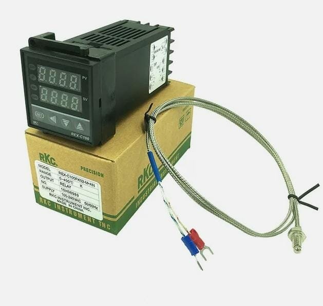 фото Комплект ПИД регулятор REX-С100 PID + Термопара Тип К (1 метр)