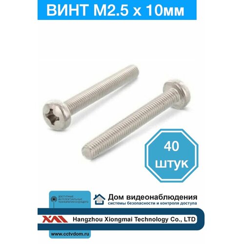 Винт M2,5 x 10 мм, 40 шт.