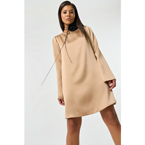 фото Платье fly, размер 42, бежевый