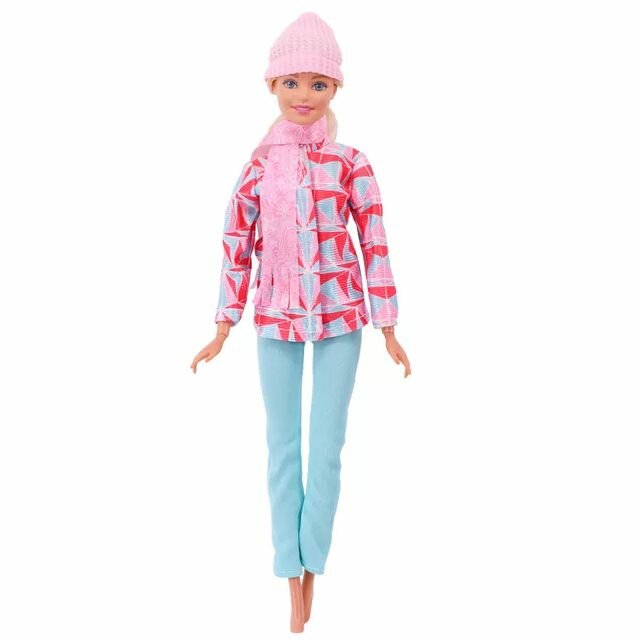 Комплект одежды для кукол 29 см /ветровка, брюки, шапка, шарф