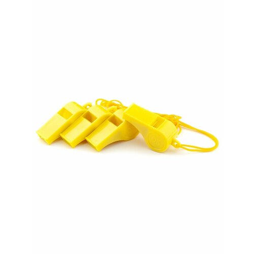 Свисток спортивный судейский Estafit, пластик, 4 шт, желтый свисток металлический спортивный громкий для детей 2 шт