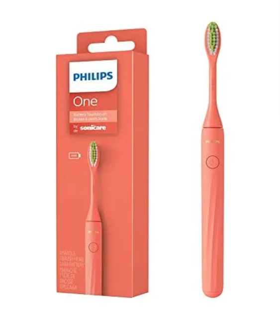 Электрическая зубная щетка Philips One Sonicare, цвет розовый/красный