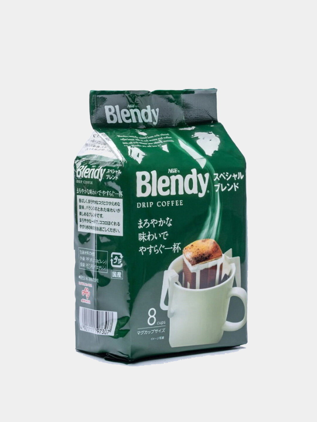 Японский молотый кофе средней обжарки AGF Blendy MILD BLEND в дрип-пакетах ( drip ), упаковка 8 штук