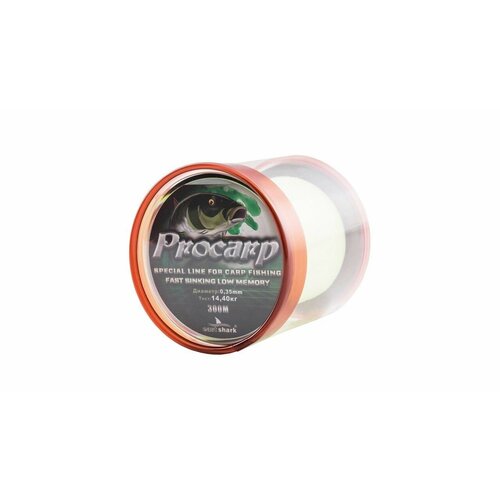 фото Леска монофильная eastshark procarp 300 м 0,40 белая, быстротонущая, мягкая, без памяти
