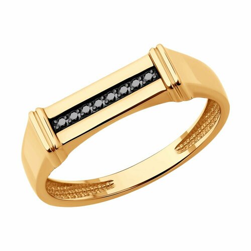 фото Кольцо diamant, красное золото, 585 проба, бриллиант, размер 18