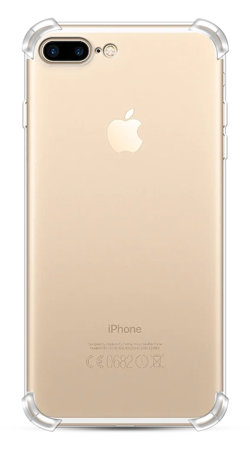 Противоударный силиконовый чехол на Apple iPhone 7 Plus / Айфон 7 Плюс, прозрачный