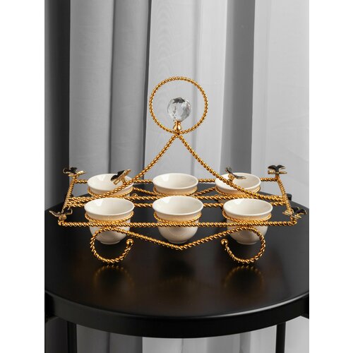 Кофейный набор с кружками на подставке