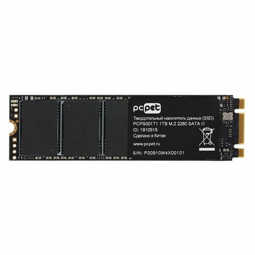 Твердотельный накопитель PC Pet 1024ГБ, M.2 2280, SATA III, M.2 PCPS001T1 - фото №1
