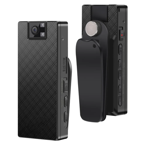 Нагрудная мини камера с дисплеем и динамиком SV-74 DS циклическая запись датчик движения персональный видеорегистратор 359000₽