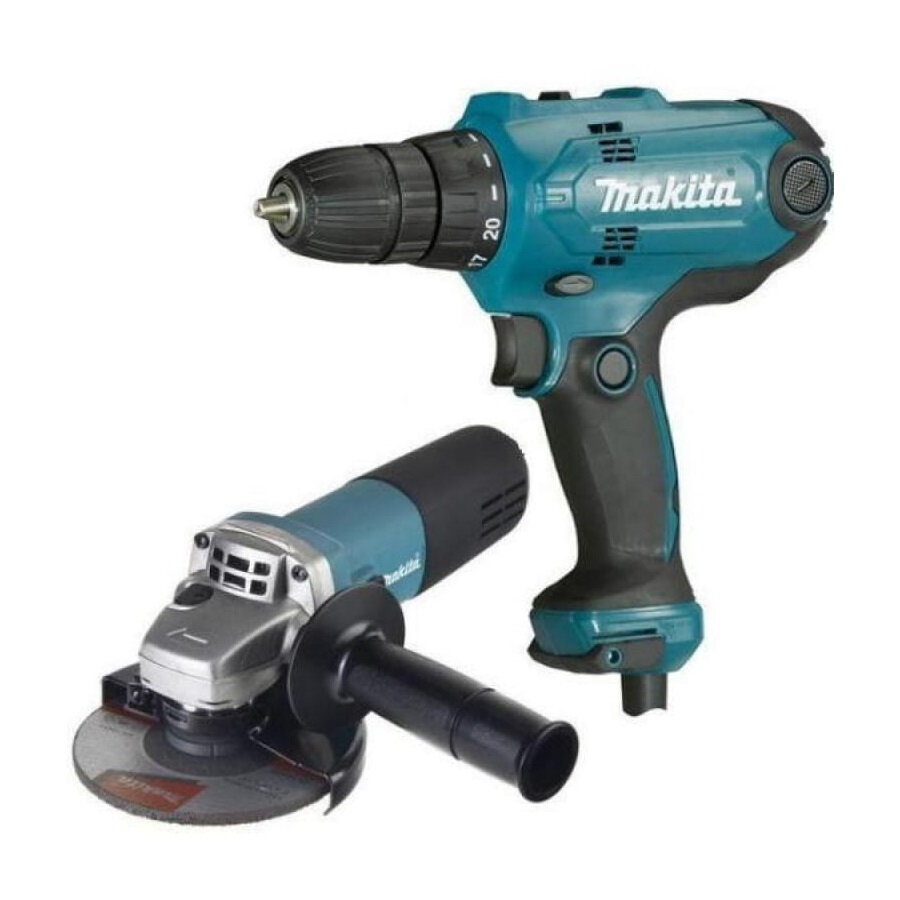 Набор инструментов MAKITA DK0117 (дрель DF0300+ушм 9555HN)