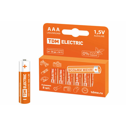 элемент питания lr03 aaa 1 5v alkaline 4bl classic космос Элемент питания LR03 AAA Alkaline 1,5V PAK-8 TDM 96 шт