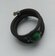 Каучуковое кольцо с малахитом( квадрат)