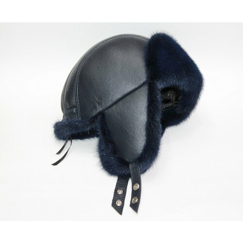 фото Шапка ушанка , размер 59, синий мария