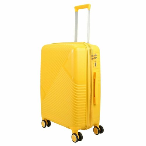 Умный чемодан Ambassador, 70 л, размер M, желтый