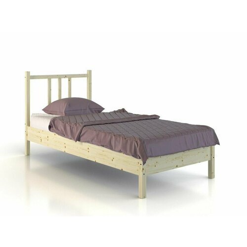 Раум покупай с умом / Кровать двуспальная из массива сосны Карелия МС-21/3, спальное место 900х2000, габарит 960х2060х1000