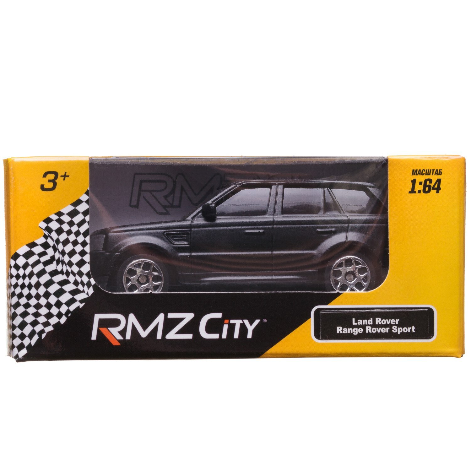 Игрушка Uni-Fortune, Машина металлическая 1:64 Land Rover Range Rover Sport, без механизмов черный матовый - фото №5