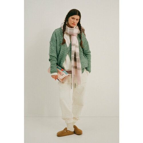 фото Брюки джоггеры finn flare, размер l, бежевый