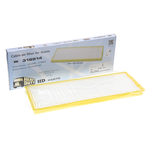 Фильтр воздушный салона SCANIA 4 series P G R T HD-PARTS 932₽