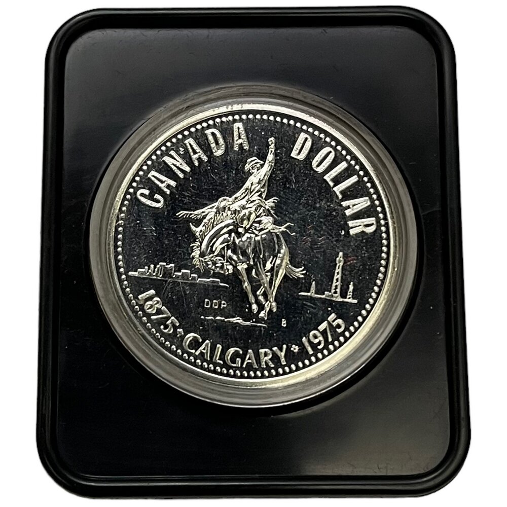 Канада 1 доллар 1975 г. (100 лет городу Калгари) в оригинальной упаковке