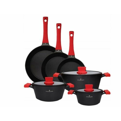 Набор посуды для приготовления Zwieger Obsidian, 9 предметов