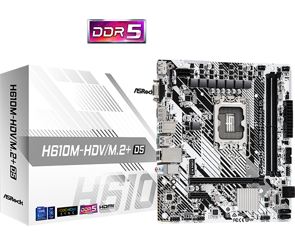 Материнская плата Asrock H610M-HDV/M.2+ D5