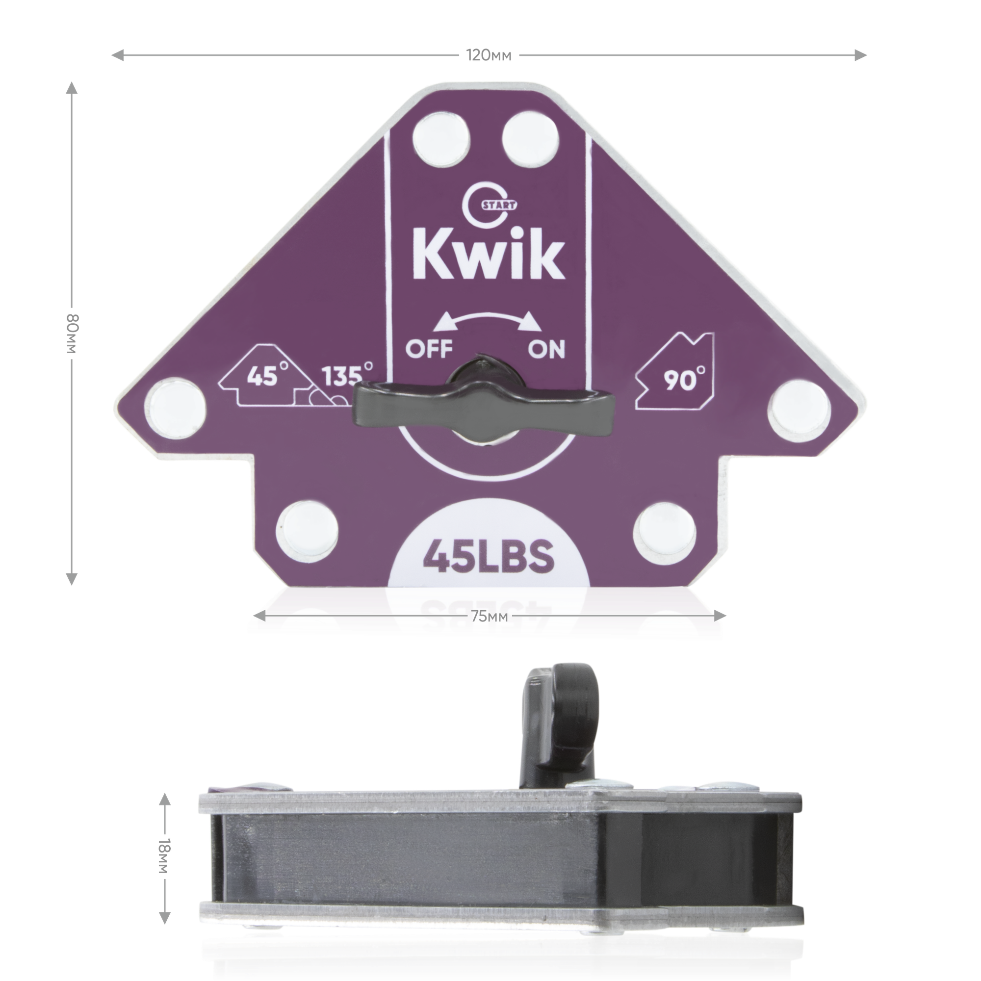 Магнитный фиксатор 45 LBS Kwik on/off