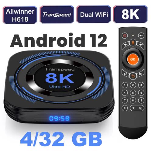 ТВ-приставка Smart ANDROID OTT TV BOX 8K Multimedia Player Медиаплеер 4Gb 32Gb 495300₽