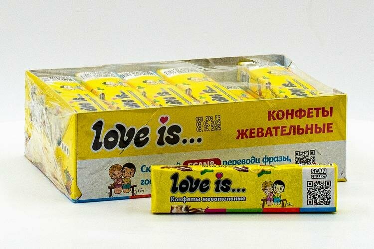 Конфеты жевательные Love is Кола-Лимон 20 гр Упаковка 24 шт