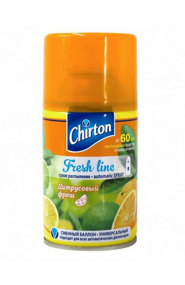 Chirton сменный баллон Fresh line Цитрусовый фреш, 250 мл. сухое распыление — фото 1