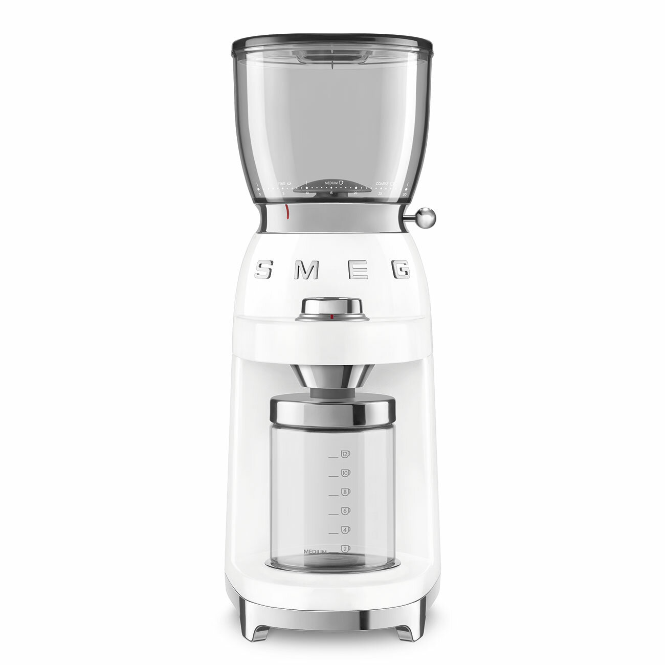 Кофемолка Smeg CGF11WHEU белый 150Вт 30 степеней помола ручная регулировка