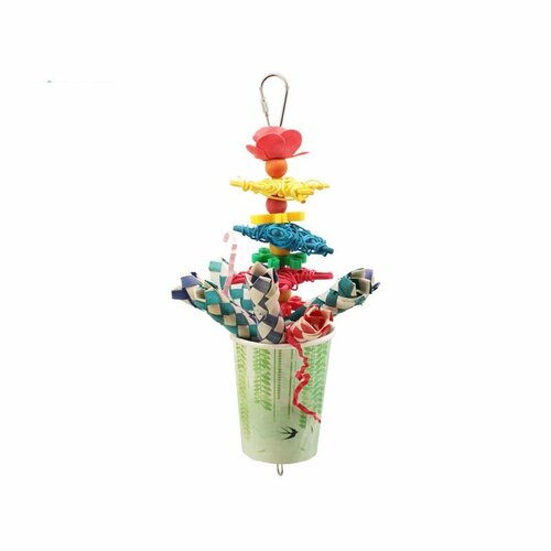 Игрушка для птиц SkyRus Весёлый стаканчик, 23х15см игрушка для птиц skyrus цветные шарики 30х8см