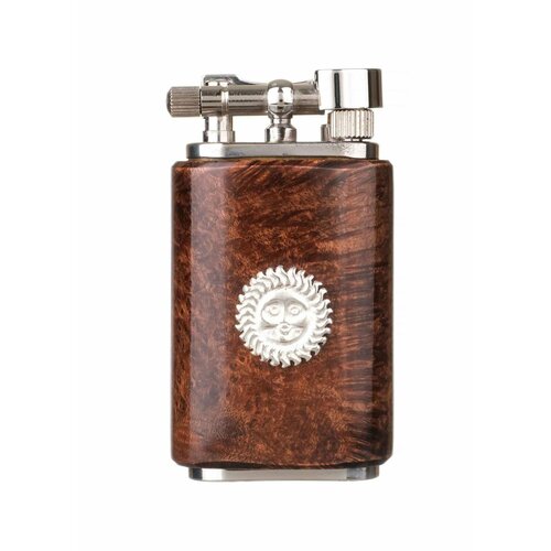 Зажигалка кремниевая Mastro de Paja, серебро и бриар 1405