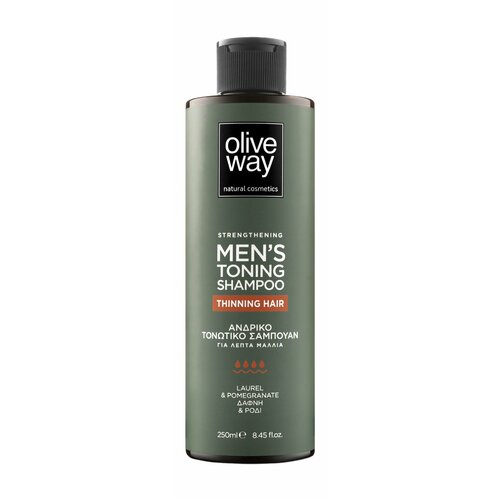 OLIVEWAY Strengthening Men's Toning Shampoo Шампунь укрепляющий для тонких волос, муж, 250 мл