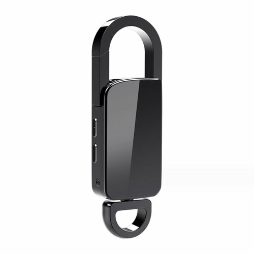 Диктофон брелок с карабином SV-29 встроенная память 8 GB датчик звука запись во время зарядки автосохранение файлов металлический корпус 299900₽