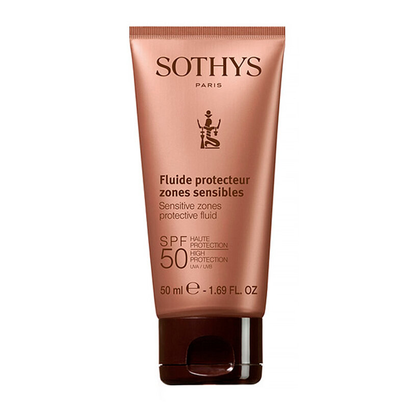 Флюид с SPF50 для лица и чувствительных зон тела 50 мл Sothys Sensitive Zones Protective Fluid SPF50/50 мл