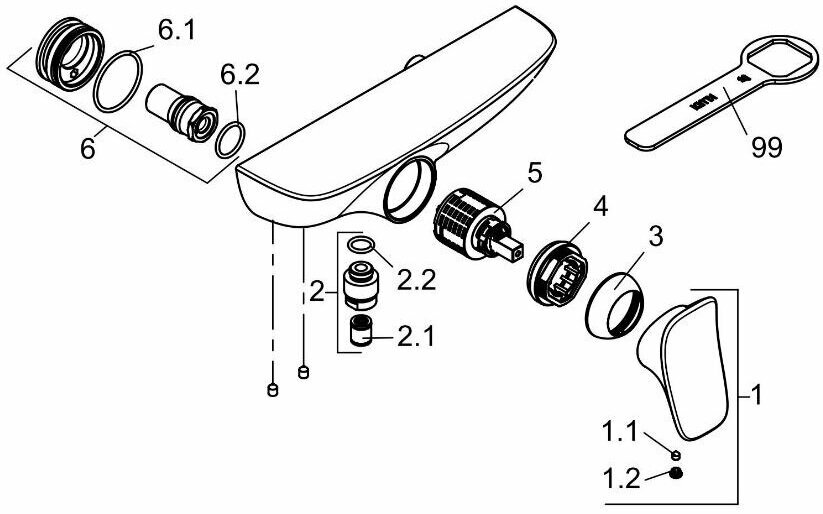 Ambienta 537100575 Смеситель для душа (1/2", однозахватный) KLUDI - фото №15