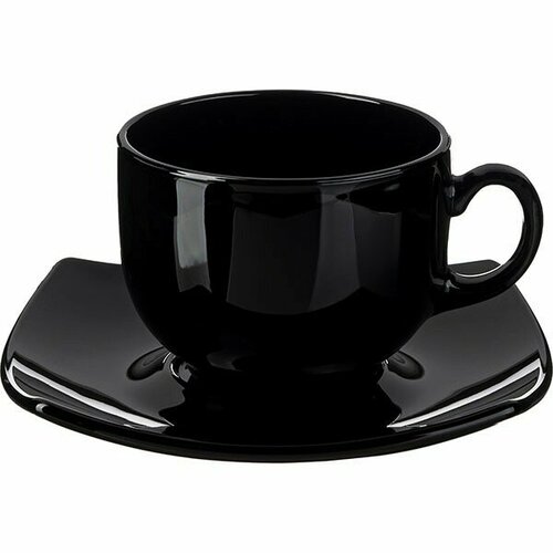 Набор чайн. пар «Квадрато» черный 160мл 6ш (Arcoroc)