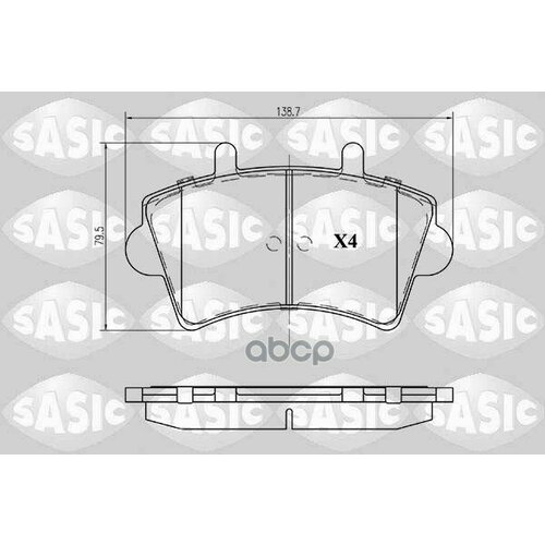 SASIC 6214015 Колодки тормозные дисковые (комплект)