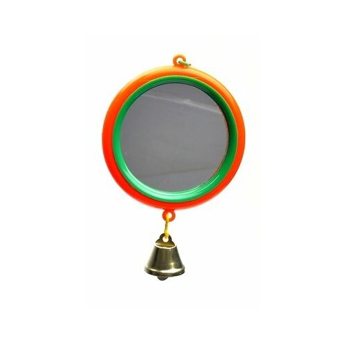 Yami-Yami Зеркало с большим колокольчиком для попугая (5018изумр), 0,027 кг