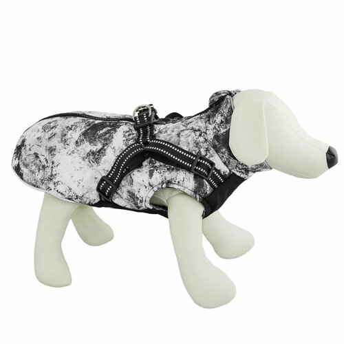 Куртка/жилет для собак, одежда для собак, "Не Один Дома" Snow, бело-серый, XXL, длина спинки - 50 см
