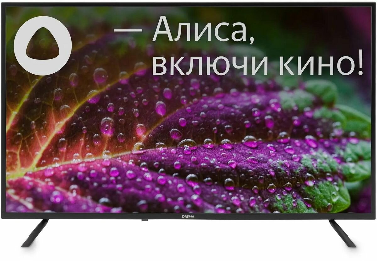 43" Телевизор Digma DM-LED43SBB31, FULL HD, черный, смарт ТВ, Яндекс. ТВ