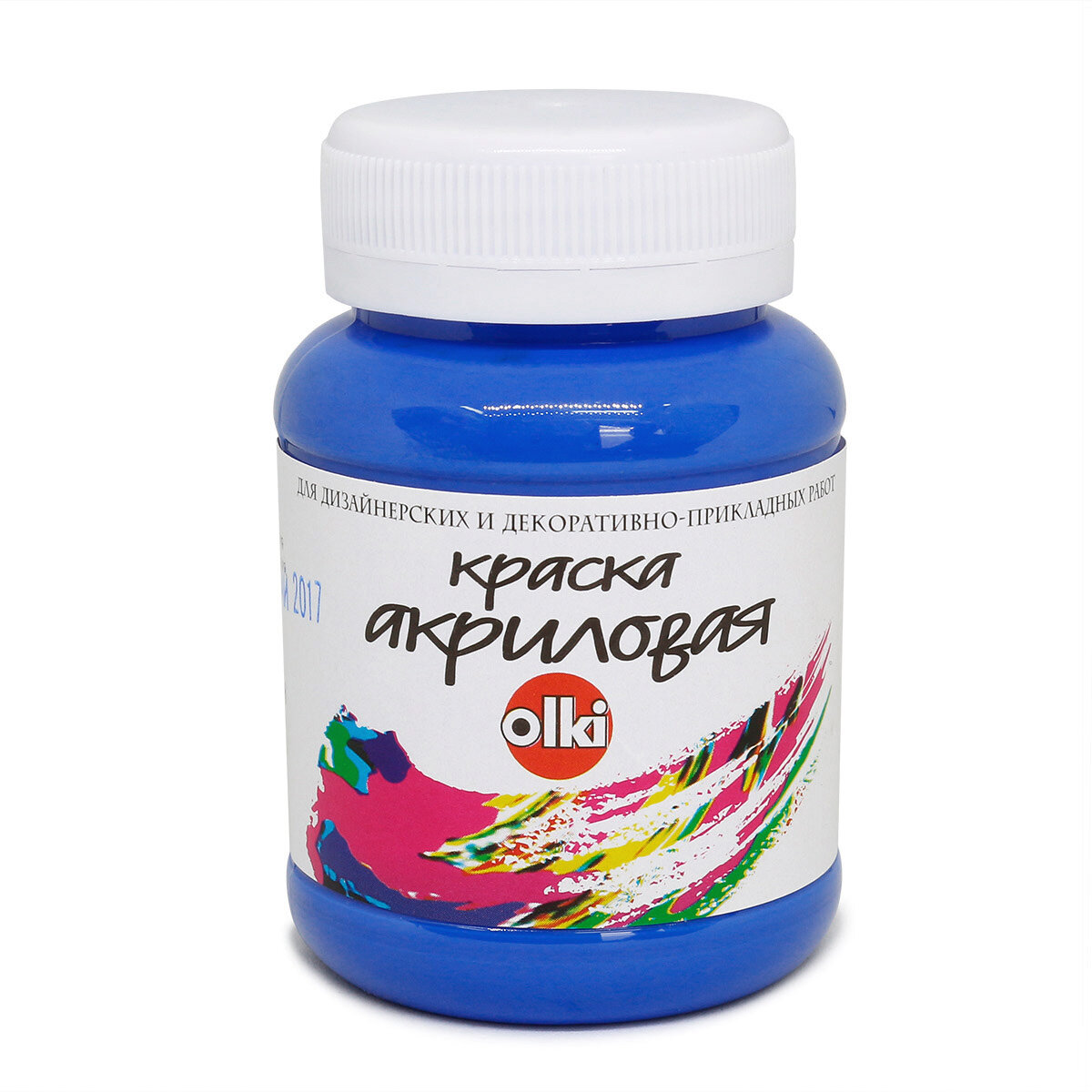 Акриловая краска для рисования и творчества, 100 мл, ультрамарин, Olki — фото 1