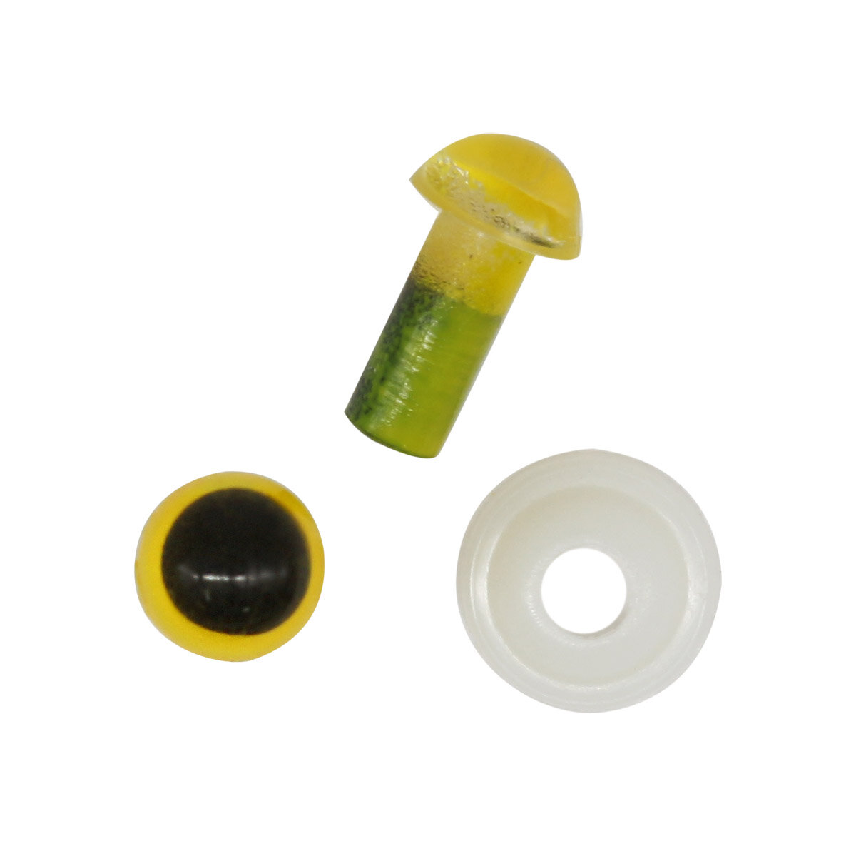 Глазки для игрушек и кукол янтарные, 5 мм, 24 шт, с фиксаторами, Айрис