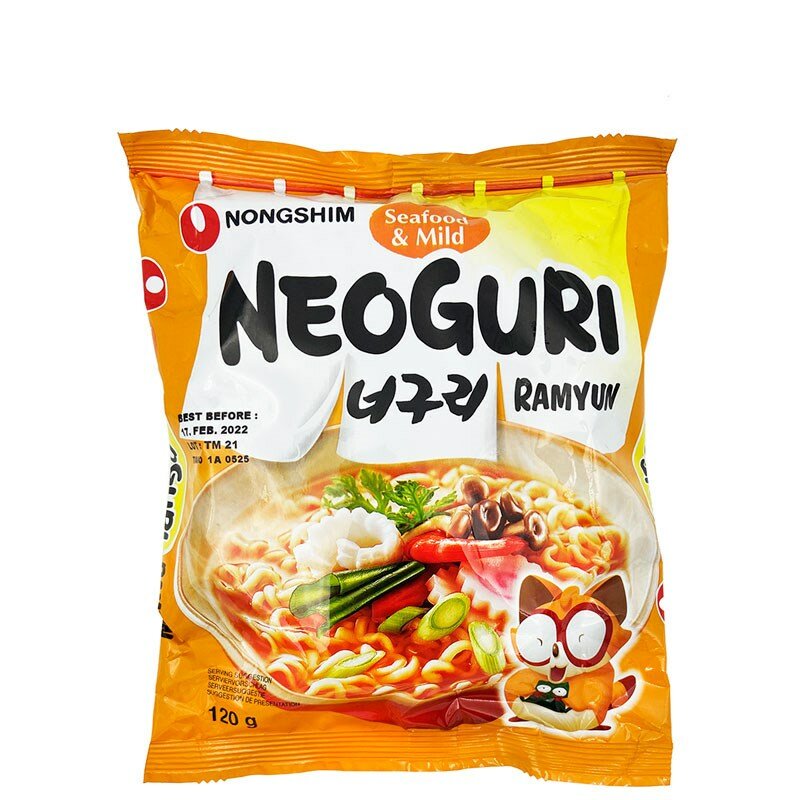 NONGSHIM Ramyun Лапша быстрогоприготовления со вкусом морепродуктов неострая 120 г