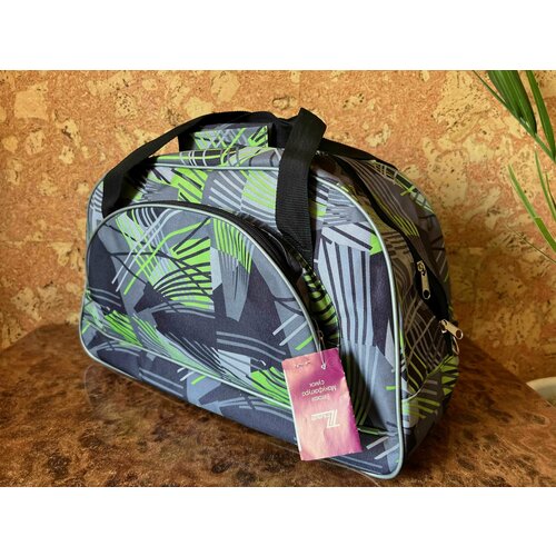 фото Сумка спортивная ф-01дж, 43х25, зеленый, серый нет бренда