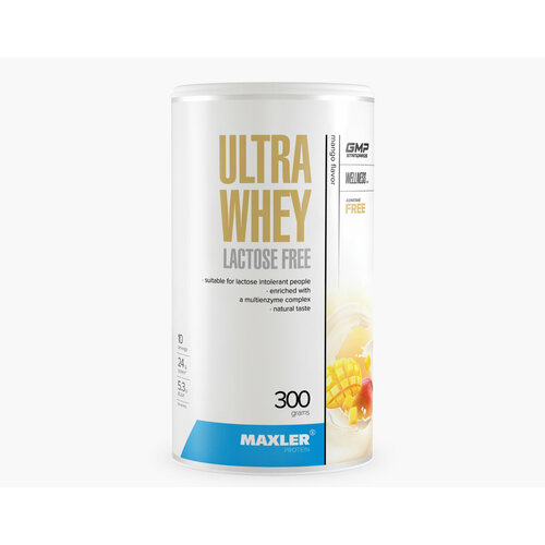 Maxler Ultra Whey Lactose Free 300 g (can) (Natural) безлактозный протеин maxler ultra whey lactose free 300 гр кофе
