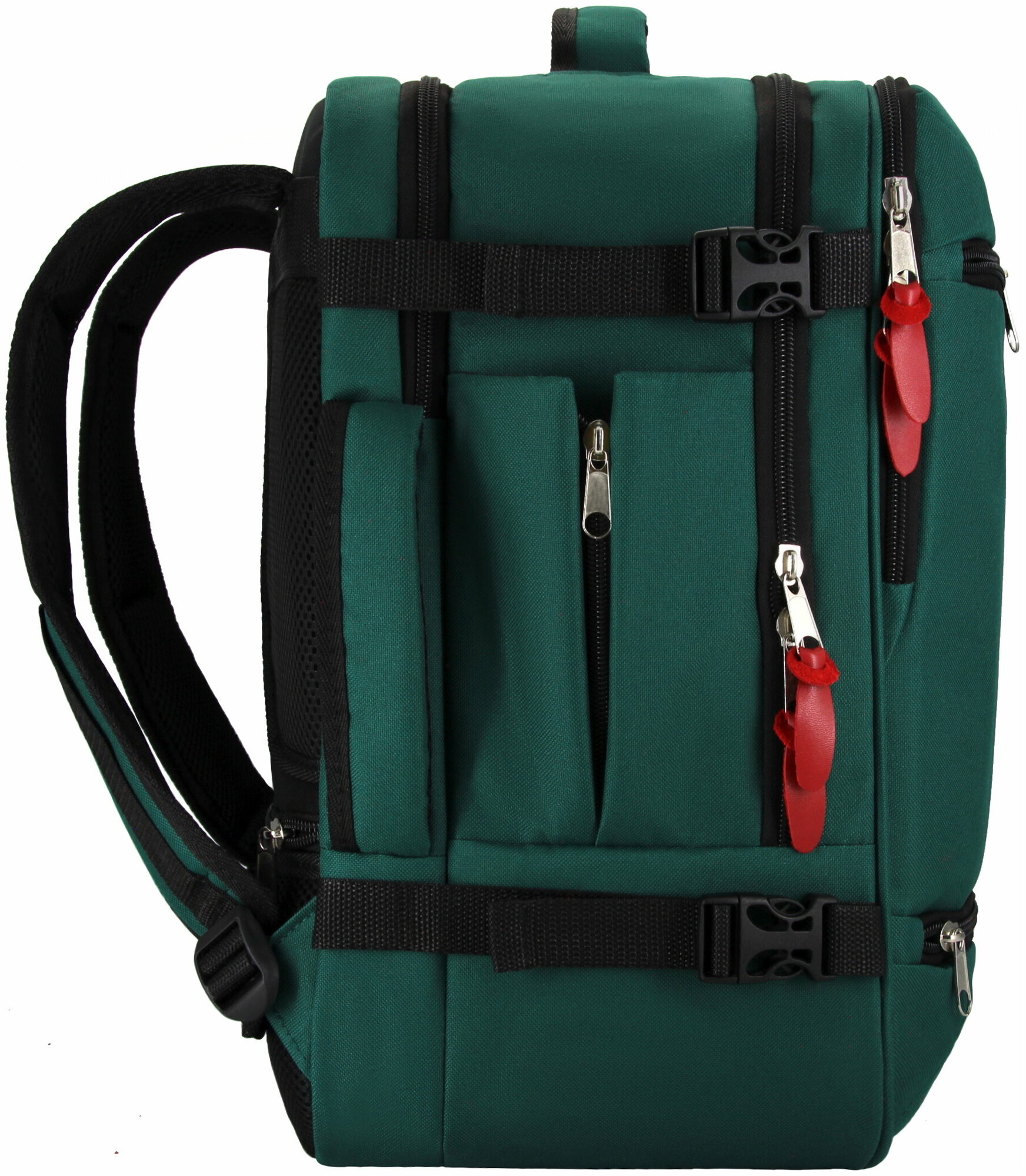 Рюкзак сумка дорожная чемодан ручная кладь 40х30х20 в самолет, зеленый - фотография № 15