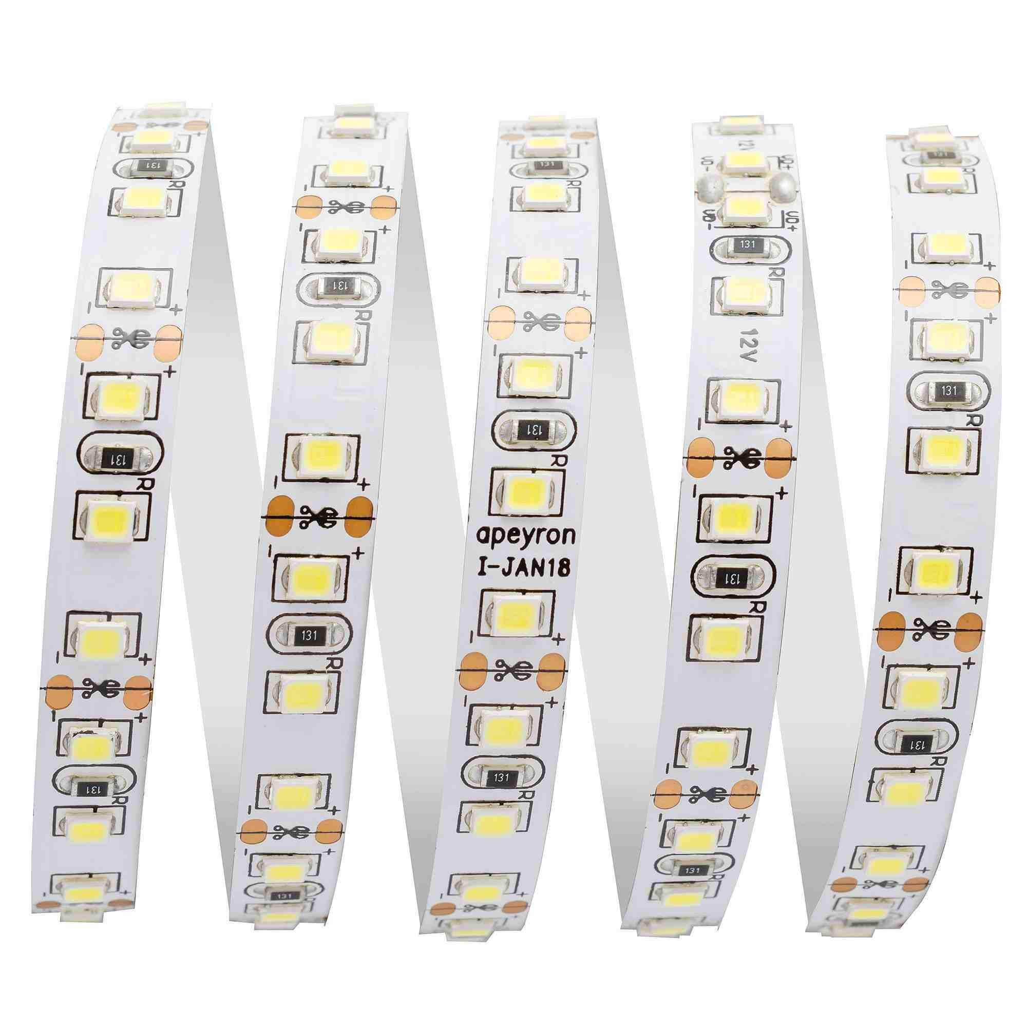 Светодиодная лента Apeyron 9,6W/m 120LED/m 3528SMD холодный белый 2M - фото №12