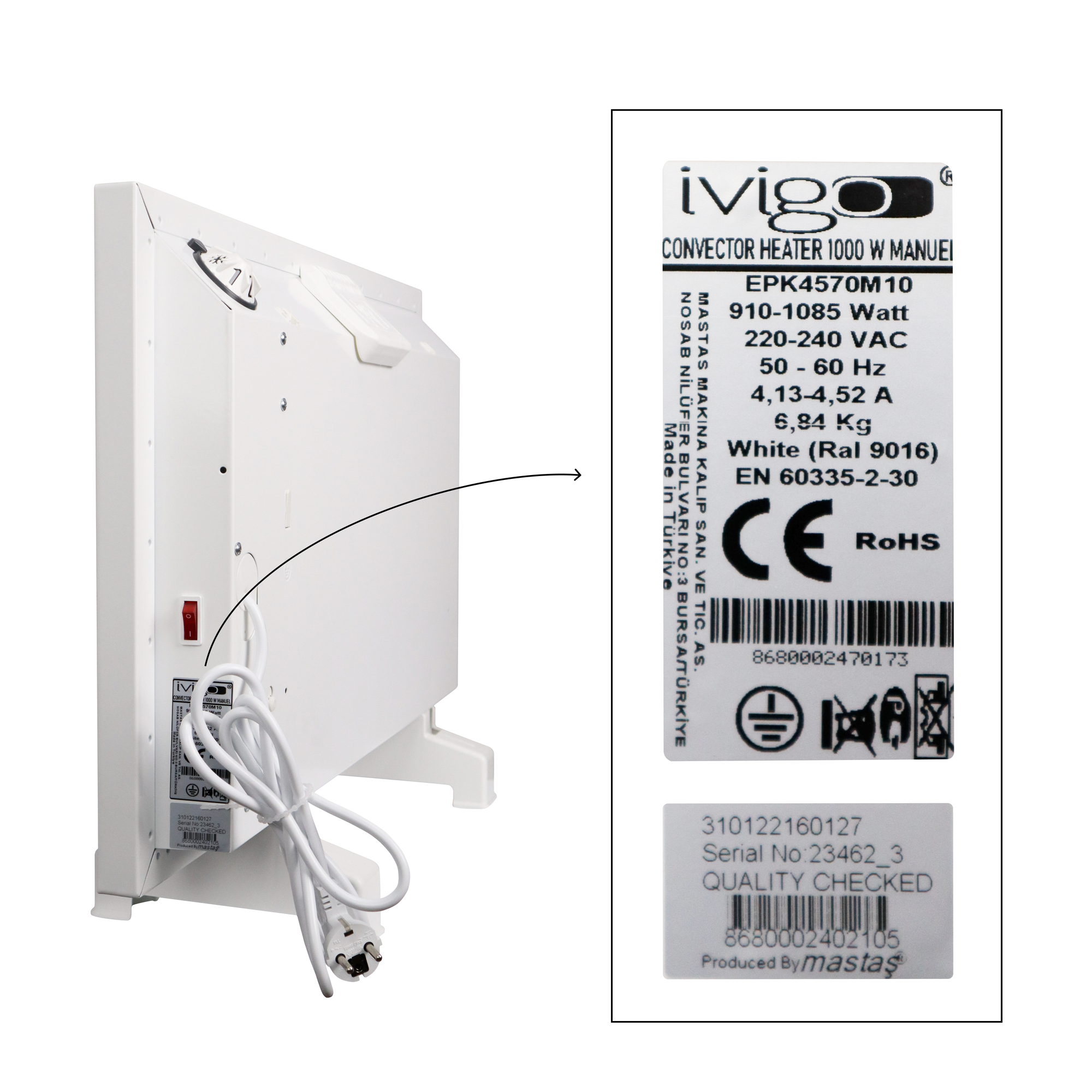 Конвектор электрический IVigo - фото №6