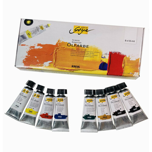 Набор масляных красок Solo Goya, 8 цветов по 55мл